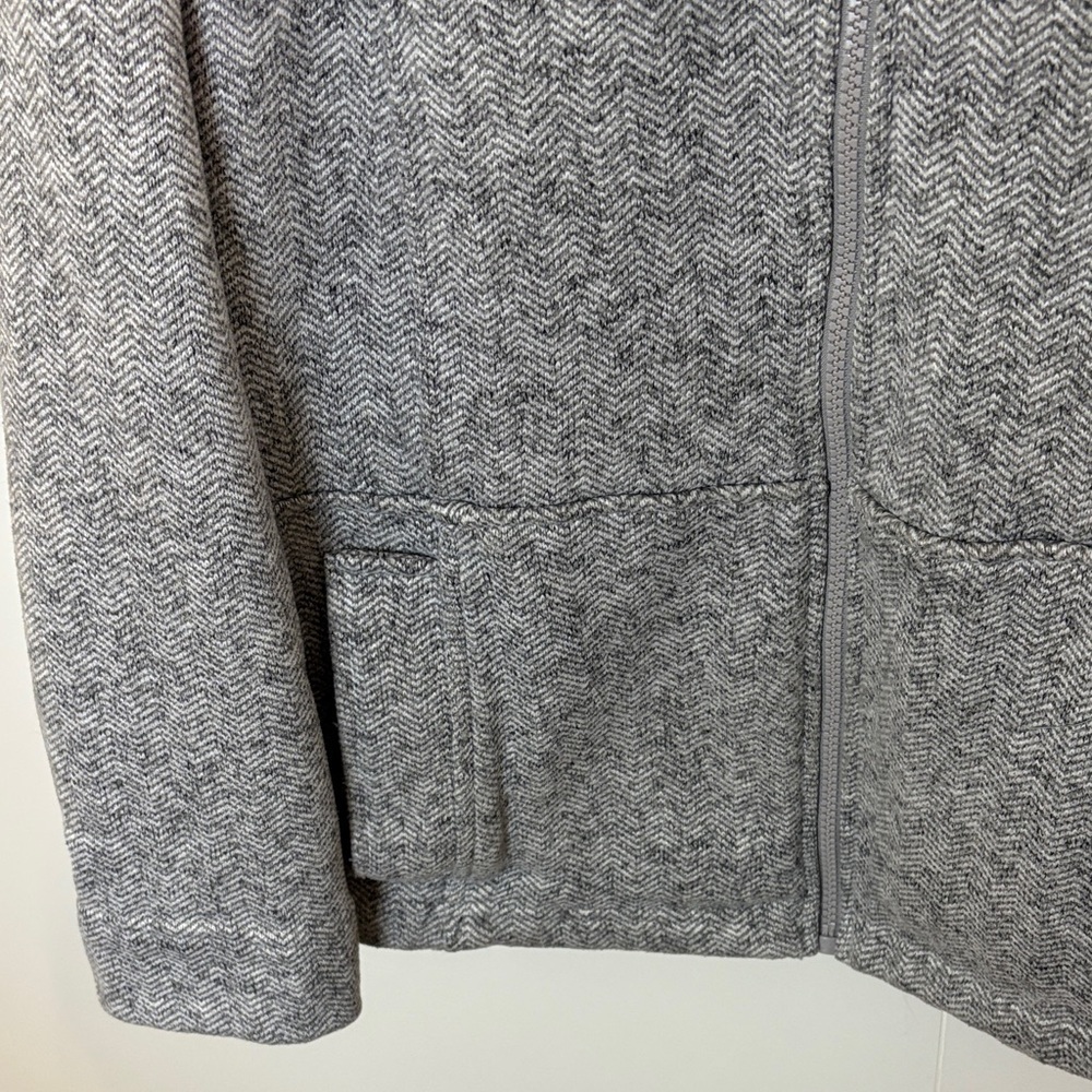 Lands' End Heathered Gray Zip-Up Jacket - Picture 5 of 6